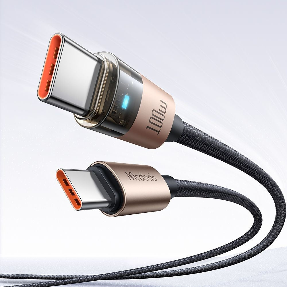 Dátový a nabíjací kábel USB-C - USB-C McDodo CA-5581, 100W, 1.2m, Zlatý