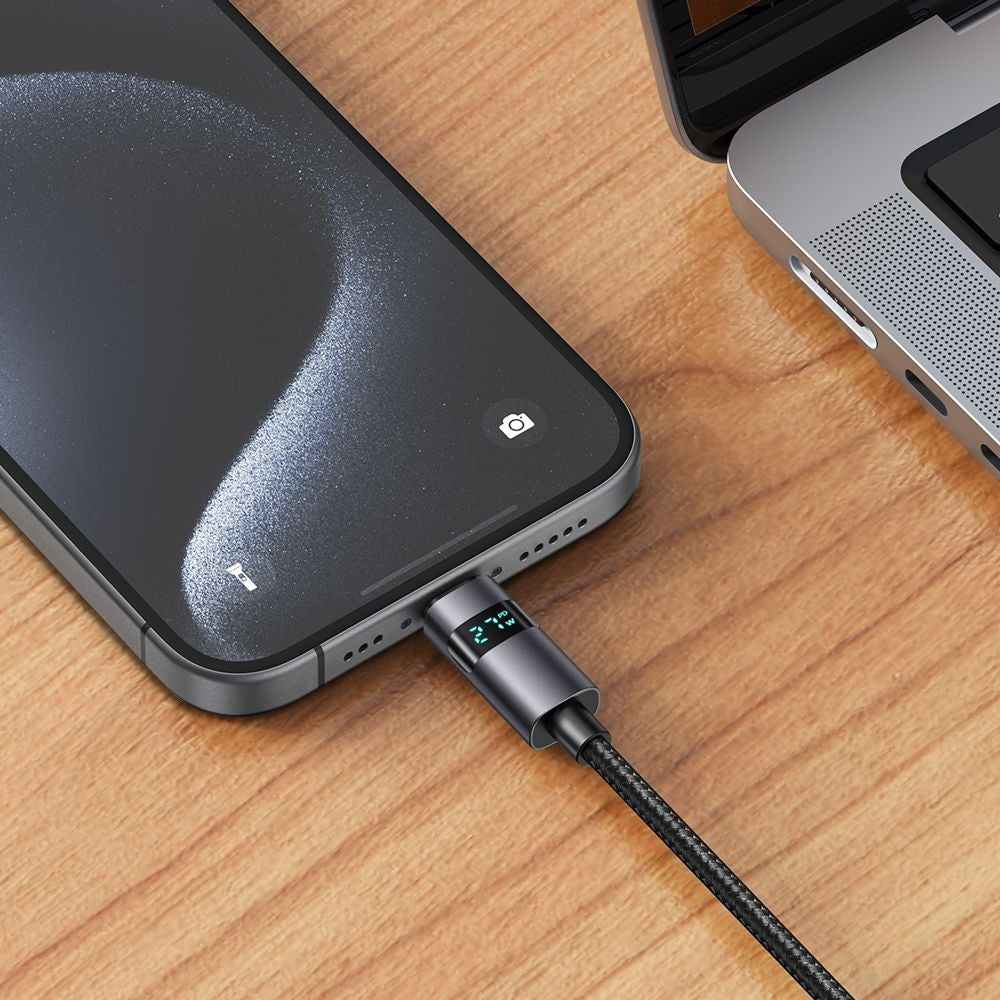 Dátový a nabíjací kábel USB-C - USB-C McDodo CA-5610 Display, 100W, 1.2m, čierny