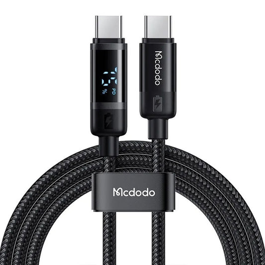 Dátový a nabíjací kábel USB-C - USB-C McDodo CA-5780 Bat Display, 60W, 1.2m, Čierny
