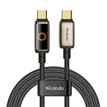 Dátový a nabíjací kábel USB-C - USB-C McDodo CA-6681 Auto Power Off, 100W, 1.2m, Zlatý