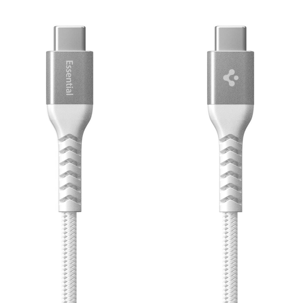 Dátový a nabíjací kábel USB-C - USB-C Spigen EB10010CCA, 100W, 1m, Biela ACA11102