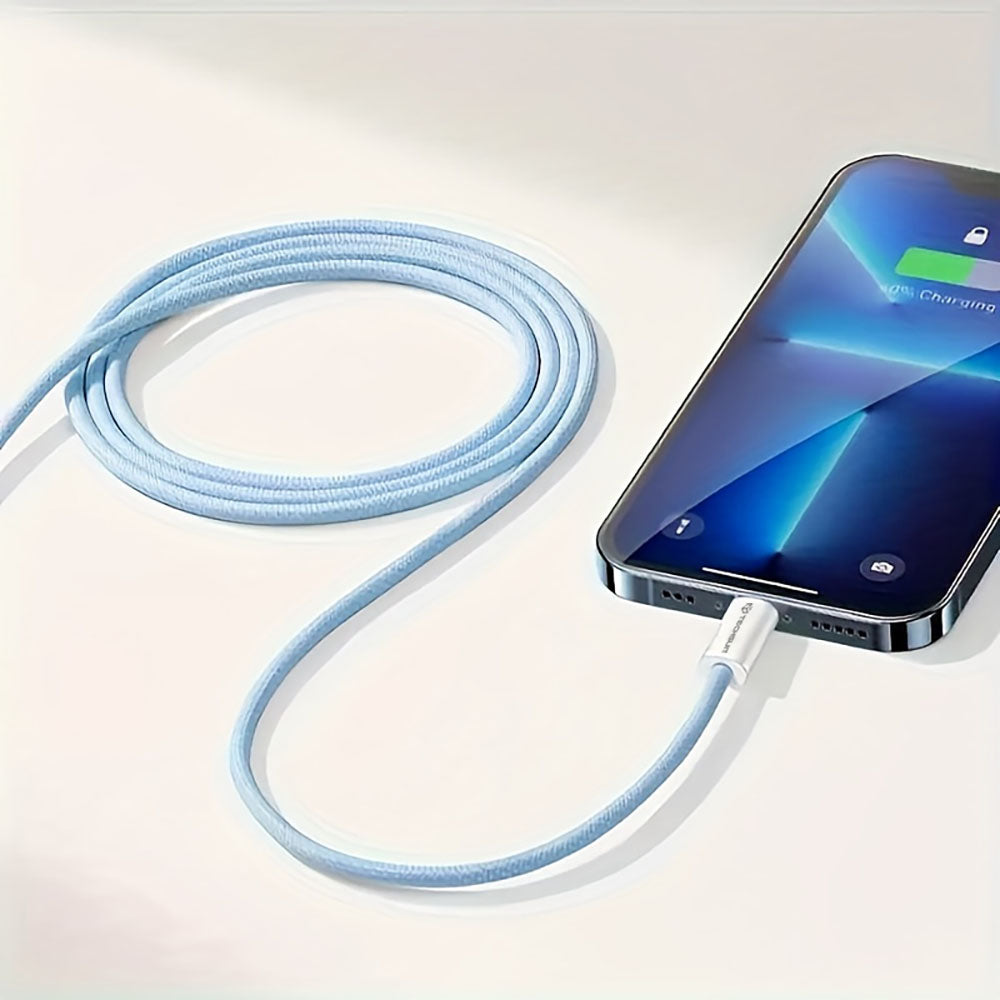 Dátový a nabíjací kábel USB-C - USB-C Techsuit PCB114D, 60W, 1m, Modrý
