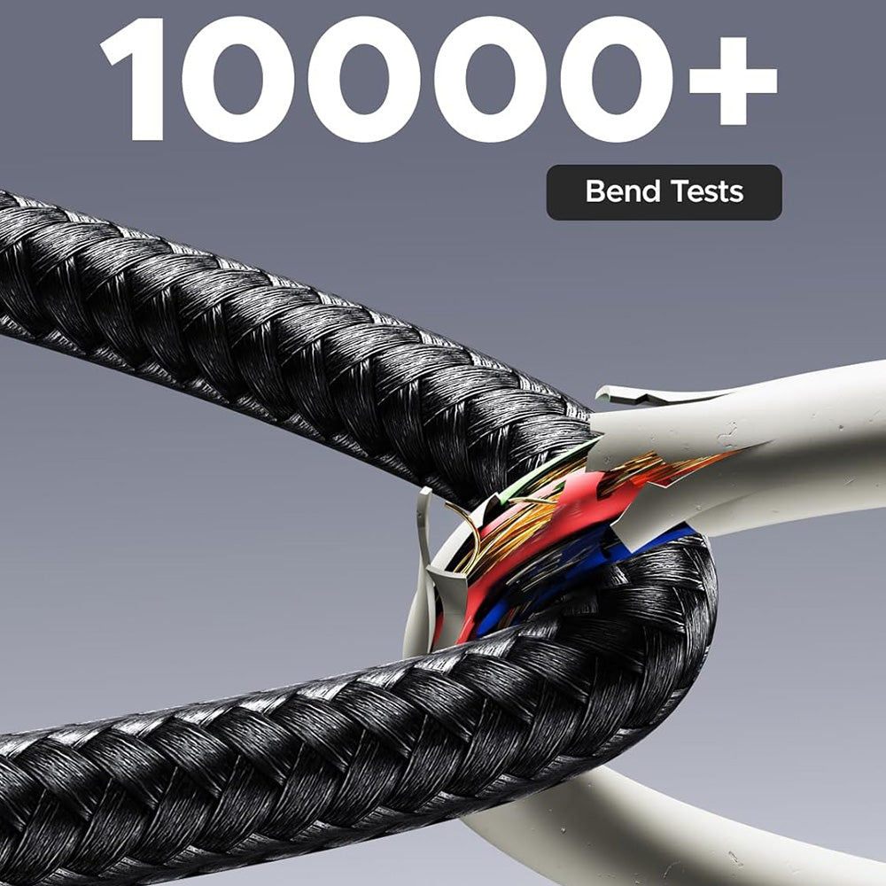 Dátový a nabíjací kábel USB-C - USB-C UGREEN 65866 Display, 240W, 1m, Sivý