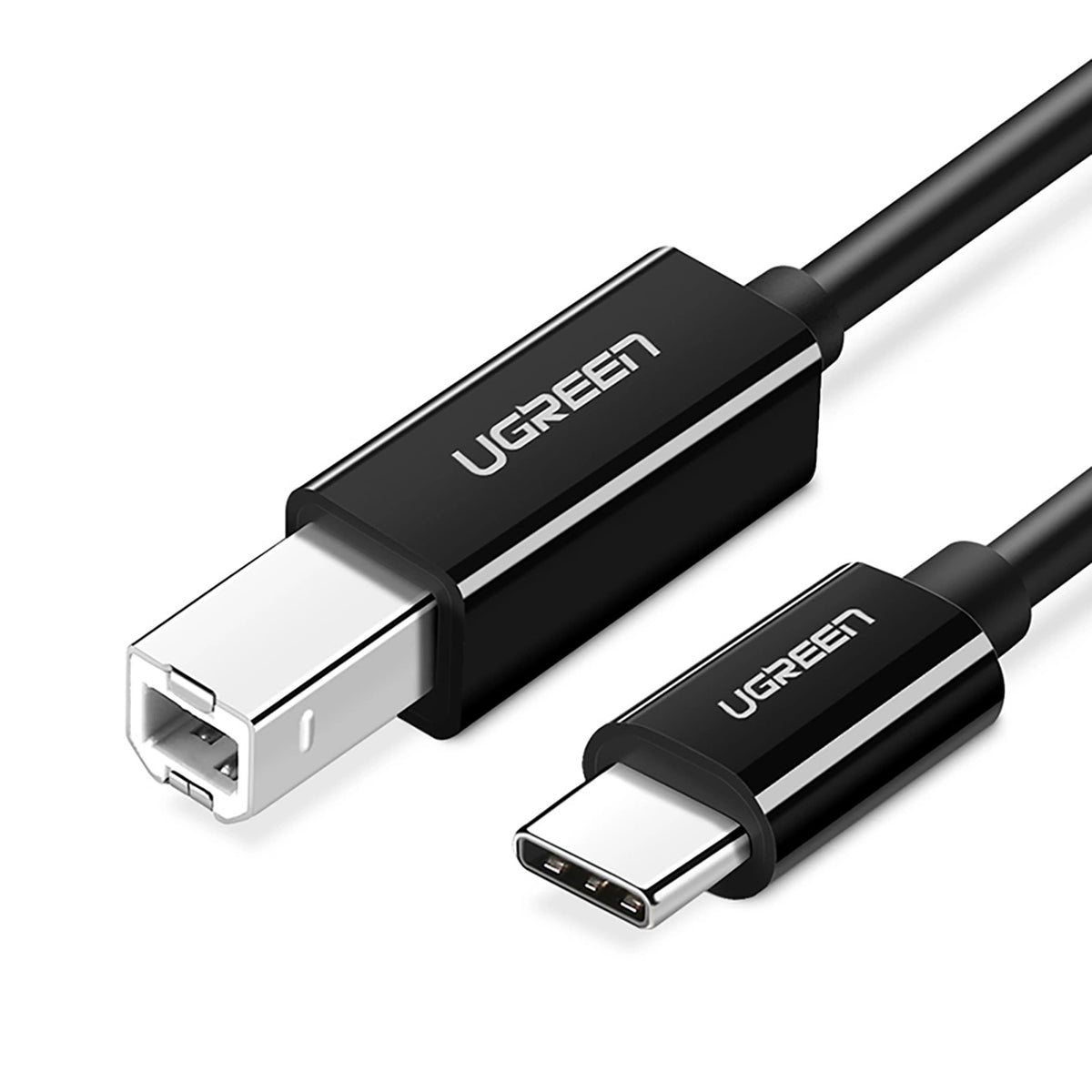 Kábel tlačiarne UGREEN US370, USB-C - USB-B, 1 m, čierny
