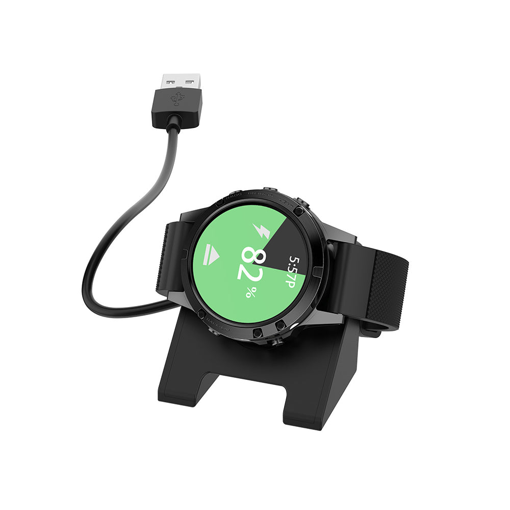 Nabíjací kábel Techsuit TGC3 pre Garmin Fenix 5 Plus / 7X / 6X / 6 / 5, USB-A, Čierny