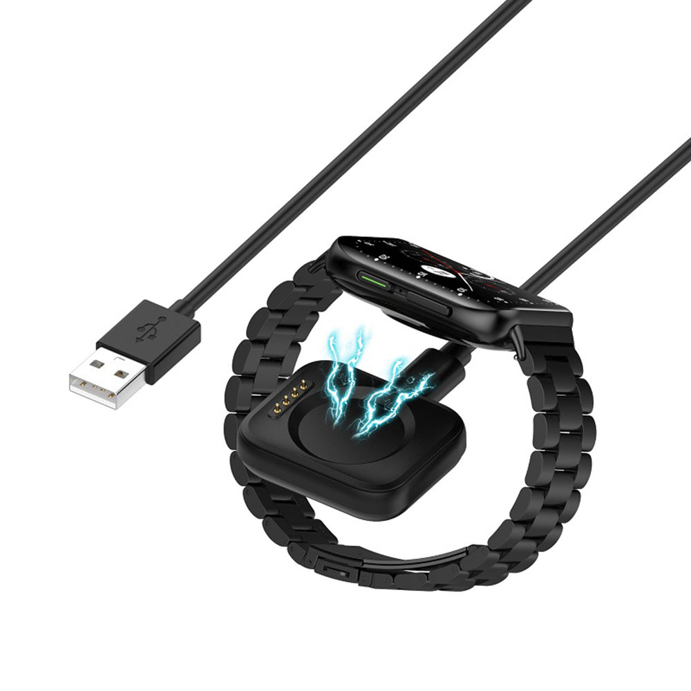 Nabíjací kábel Techsuit TXC8 pre Oppo Watch / OnePlus Watch Series, USB-A, čierny