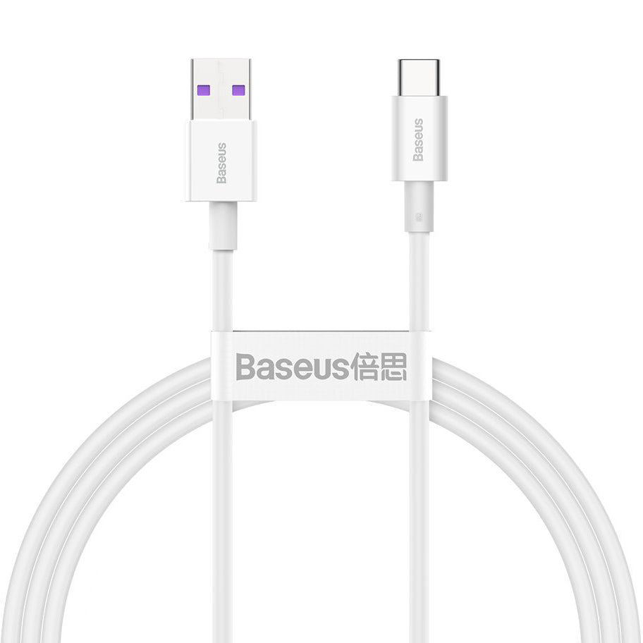 Dátový a nabíjací kábel USB-A - USB-C Baseus Superior Series, 66 W, 1 m, biely CATYS-02