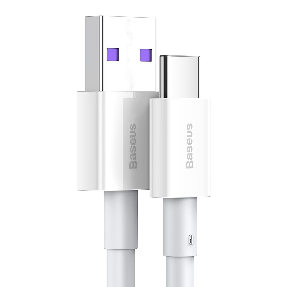 Dátový a nabíjací kábel USB-A - USB-C Baseus Superior Series, 66 W, 1 m, biely CATYS-02