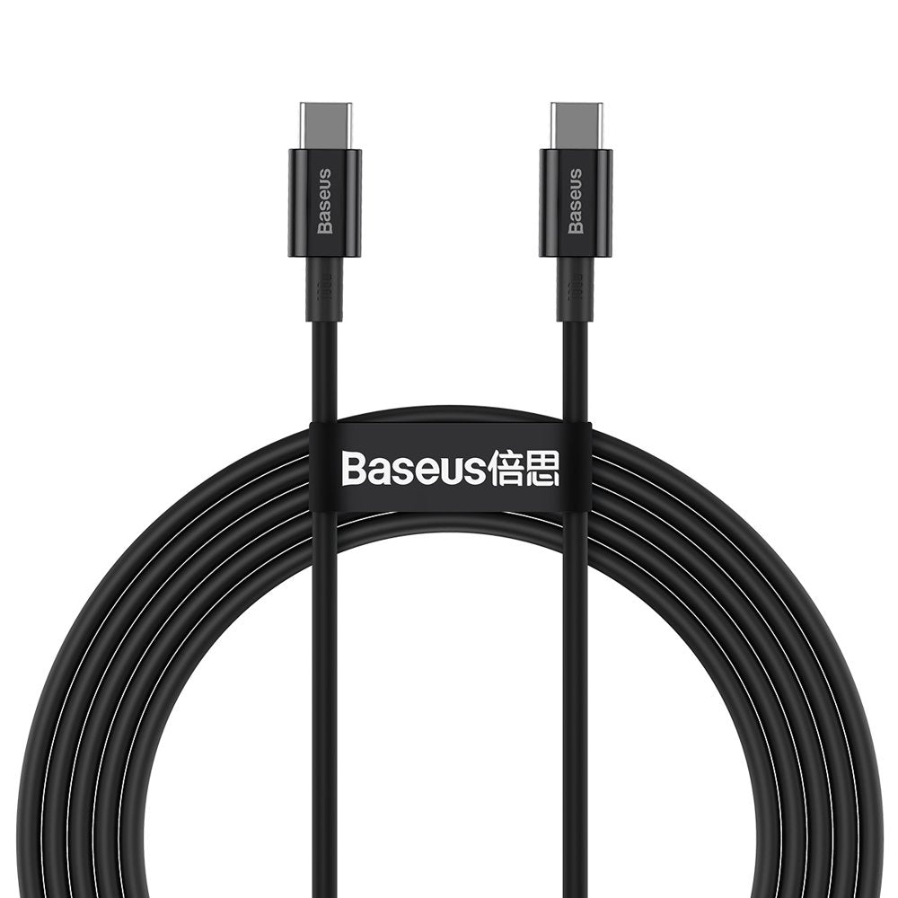 Dátový a nabíjací kábel USB-C - USB-C Baseus Superior Series, 100W, 2m, čierny CATYS-C01