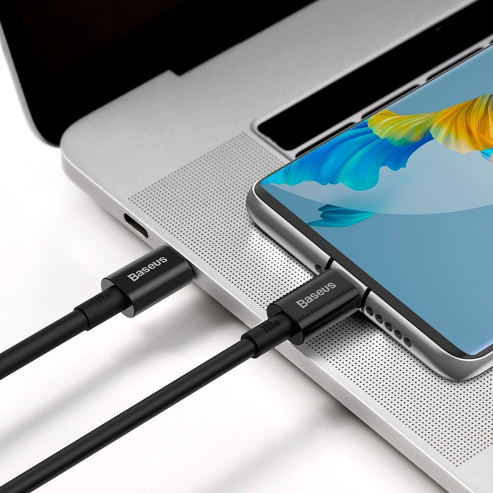 Dátový a nabíjací kábel USB-C - USB-C Baseus Superior Series, 100W, 2m, čierny CATYS-C01