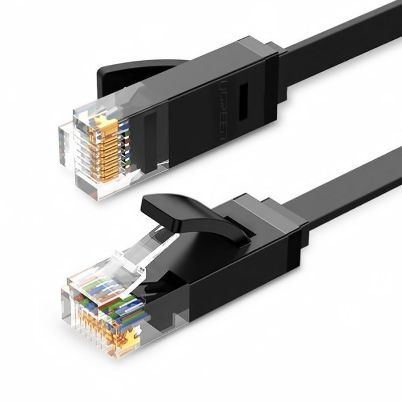 Sieťový kábel UGREEN NW102 plochý, UTP, Cat6, 1 m, čierny