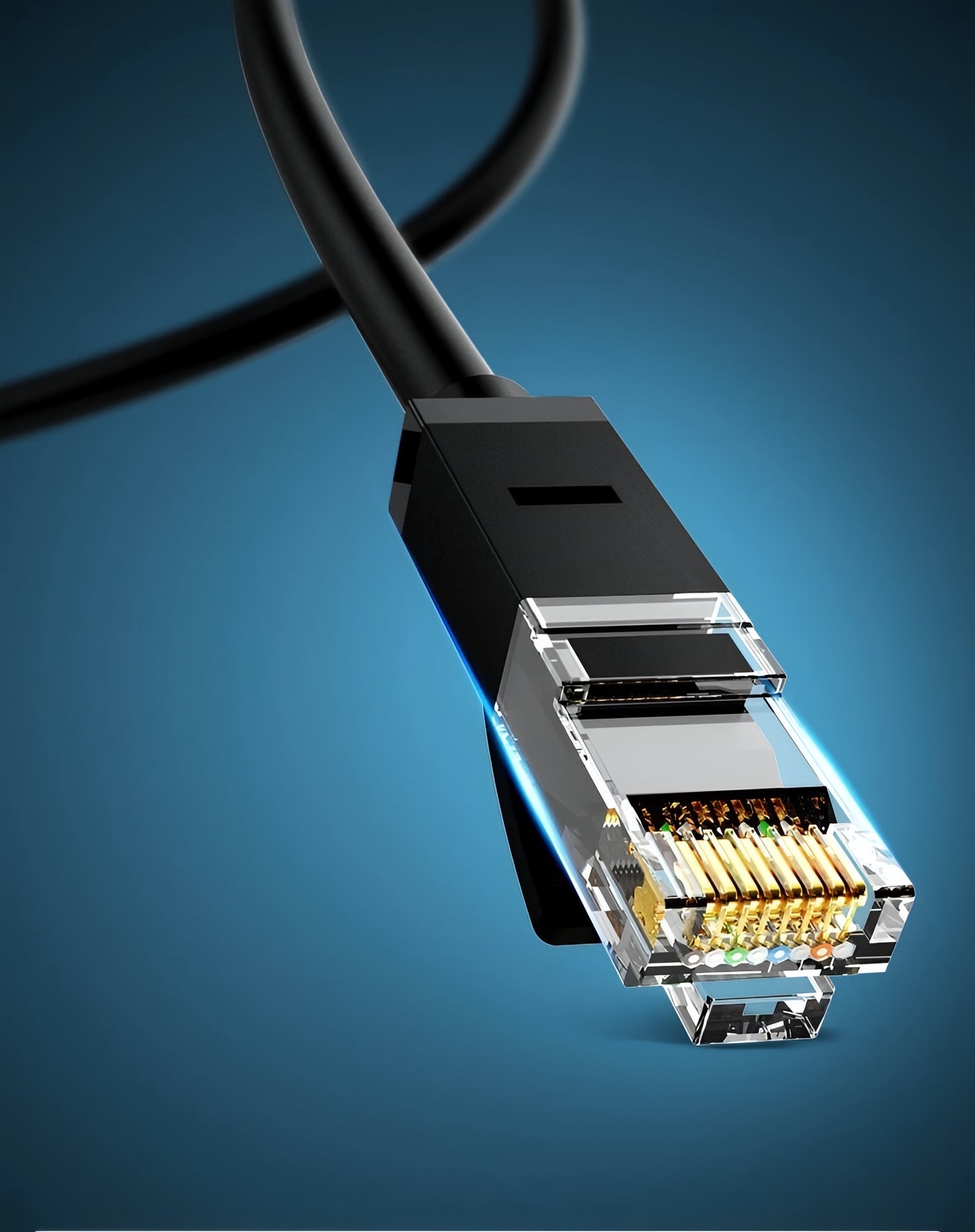 Sieťový kábel UGREEN NW102, UTP, Cat6, 5m, čierny