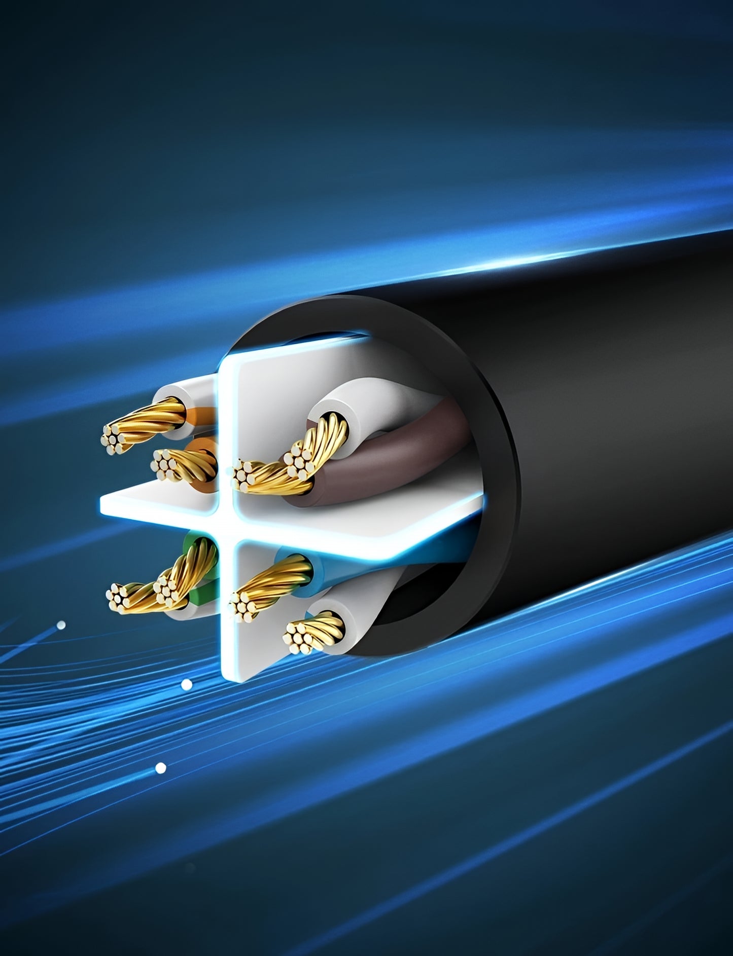 Sieťový kábel UGREEN NW102, UTP, Cat6, 5m, čierny