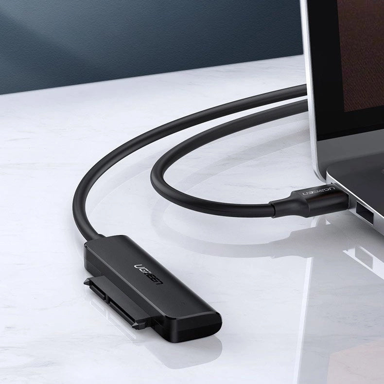 Kábel SATA UGREEN CM321, USB-A 3.0 - SATA 2.5inch, 0.5m, Čierny