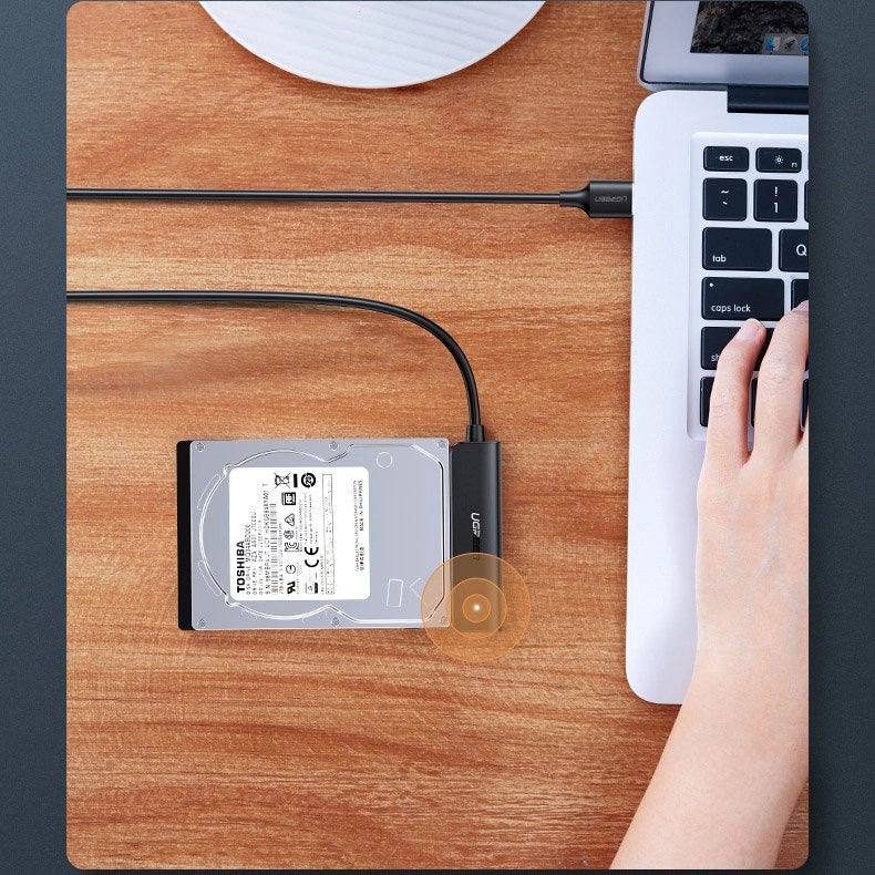Kábel SATA UGREEN CM321, USB-A 3.0 - SATA 2.5inch, 0.5m, Čierny
