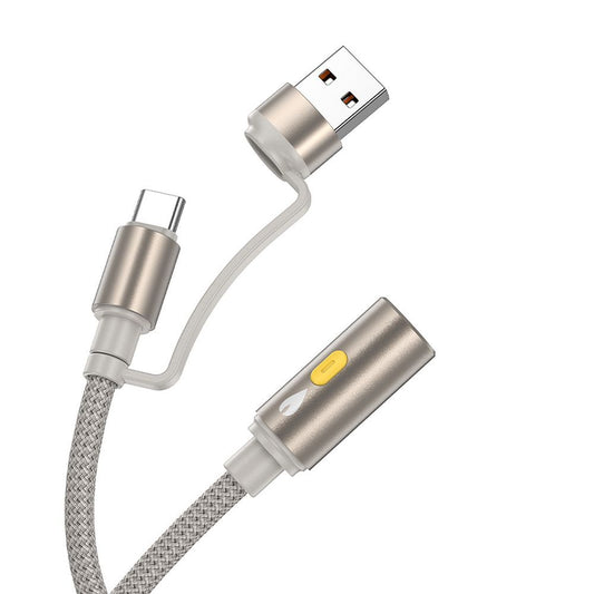 Elektrický zapaľovač HOCO UA38B, USB-C / USB-A, 0,3 m, Zlatý