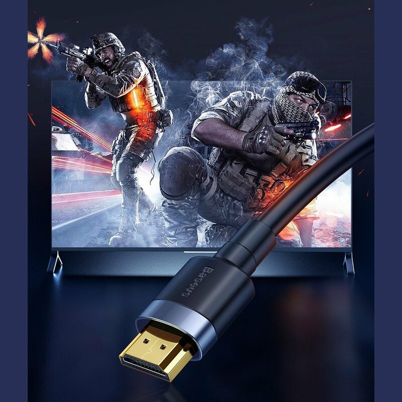 Video kábel Baseus Cafule, HDMI - HDMI, 4K, 5m, čierny CADKLF-H01