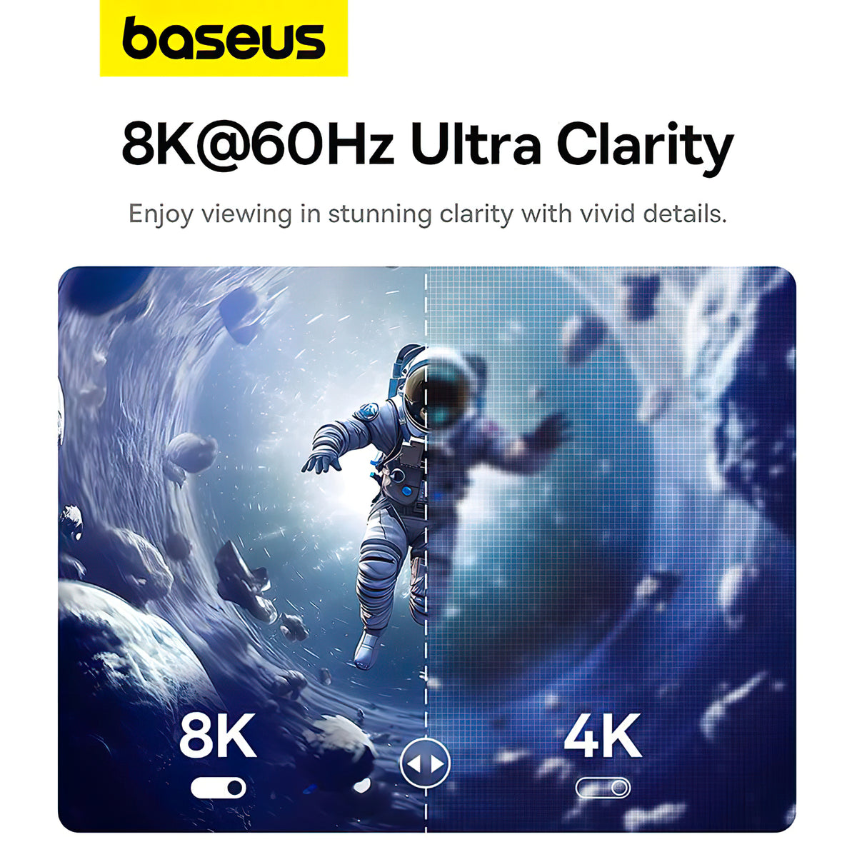 Audio a Video Kábel USB-C - DisplayPort Baseus Ultra Clarity, 8K, 1.5m, Čierny B0063370D111-00