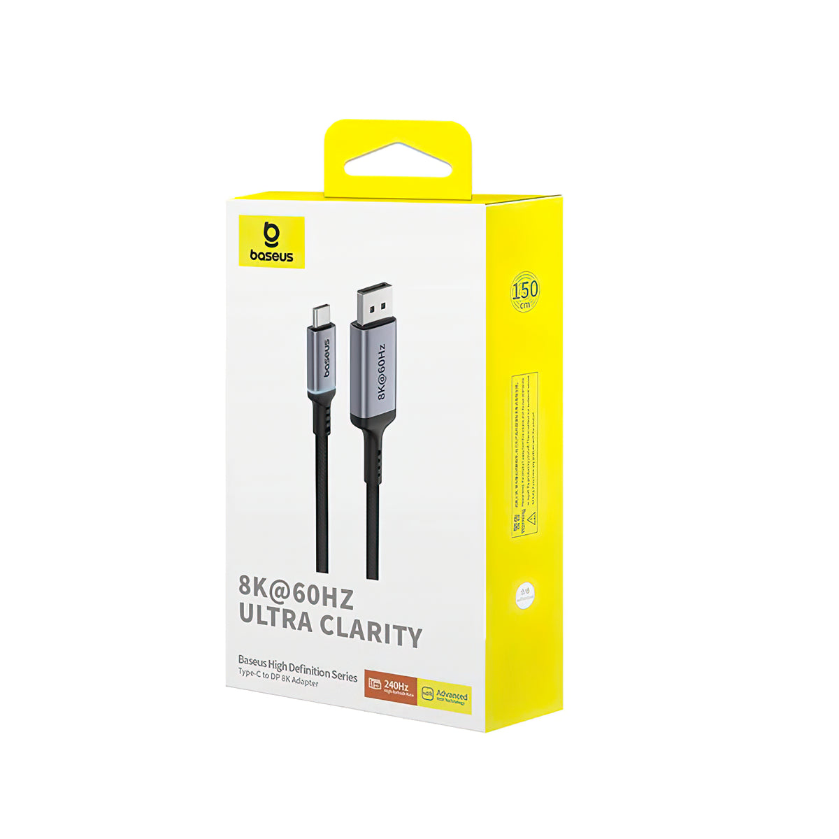 Audio a Video Kábel USB-C - DisplayPort Baseus Ultra Clarity, 8K, 1.5m, Čierny B0063370D111-00