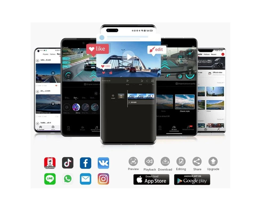 Auto kamera Predná Zadná DDPAI mola N3 Pro, 1600P, Wi-Fi