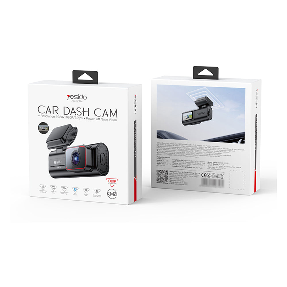 Auto kamera Yesido KM21, 1080P, Wi-Fi, Displej 1.47 palca