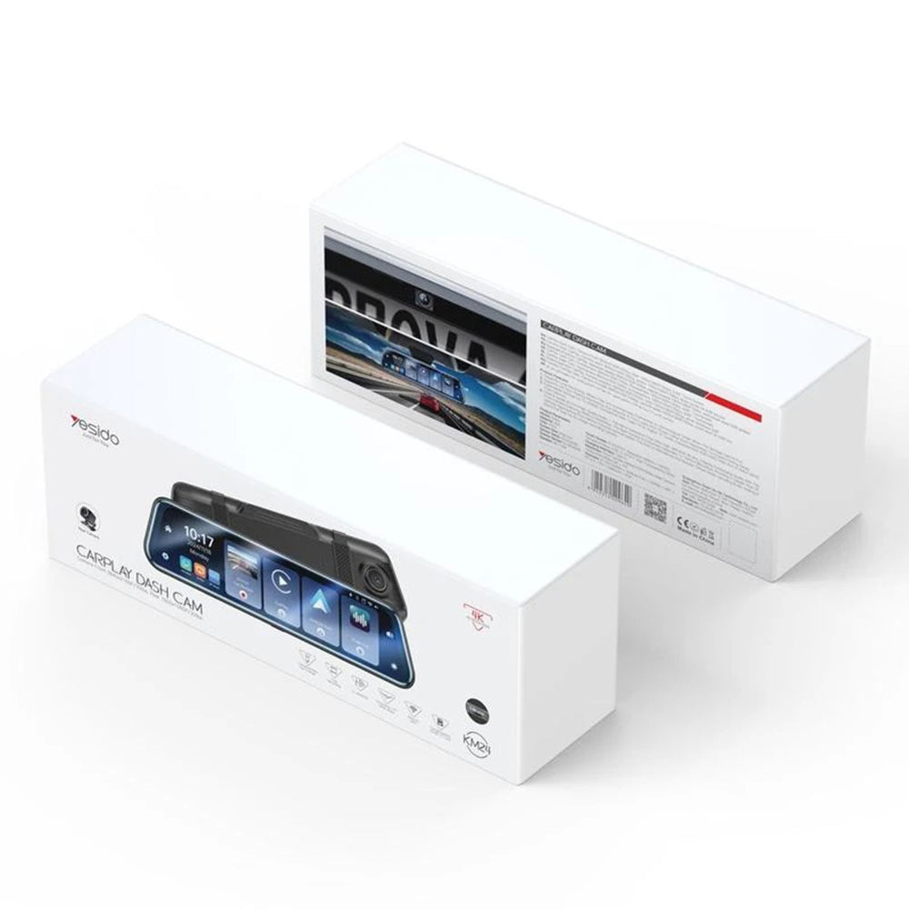 Auto kamera Yesido KM24 s Carplay / Android Auto, 4K, Displej 9.66 palca