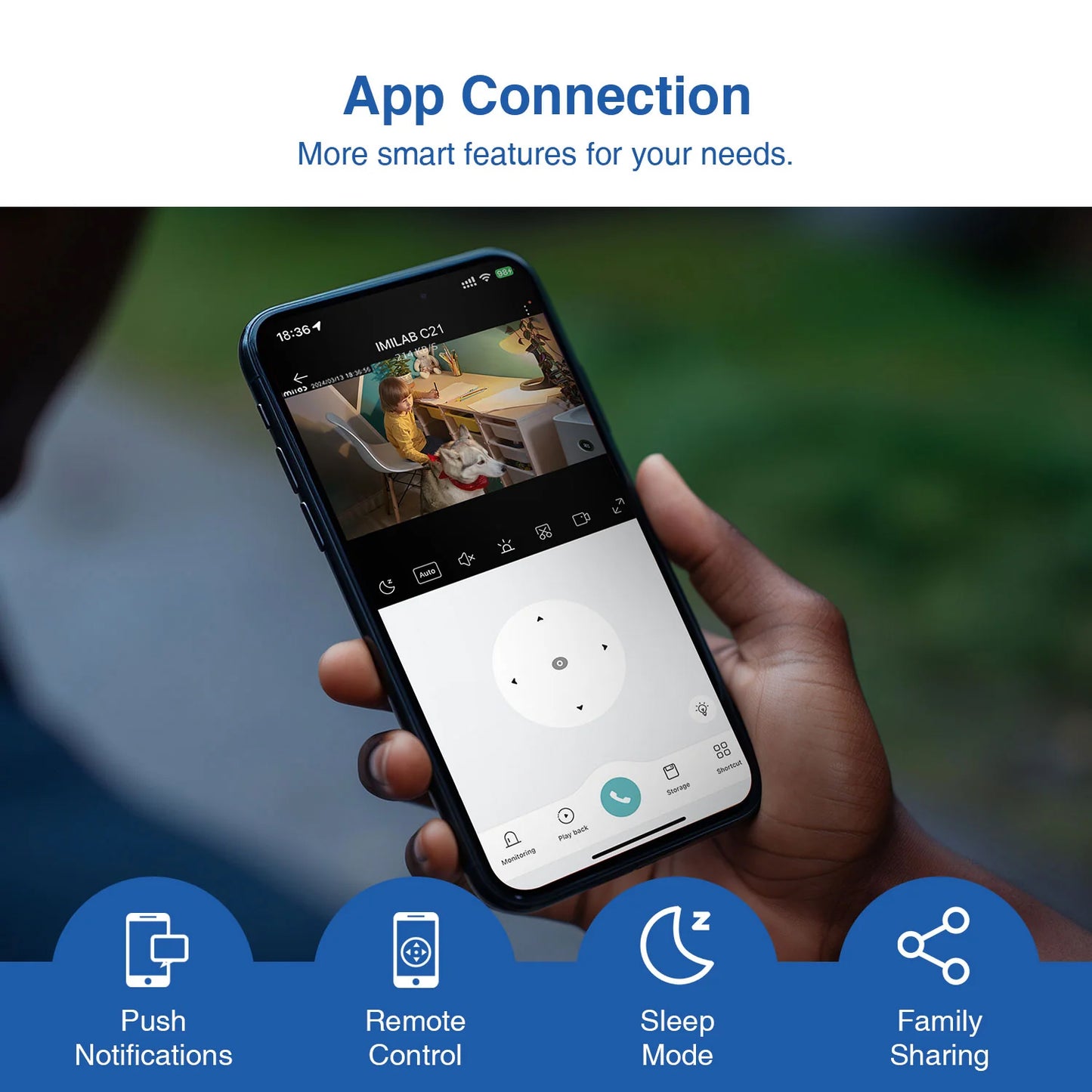 Kamera na dohľad iMILAB C21 MI, Wi-Fi, 2.5K, Interiér