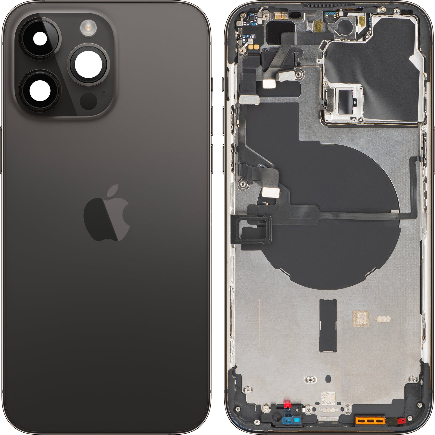 Kryt batérie pre Apple iPhone 14 Pro Max, so stredovým puzdrom, čierny (Space Black), Swap