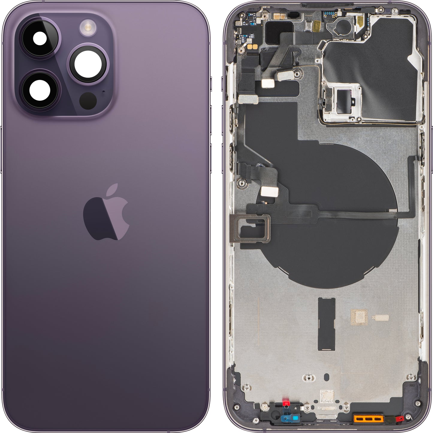 Kryt batérie pre Apple iPhone 14 Pro Max, s polovičným puzdrom, fialový (tmavofialový), Swap