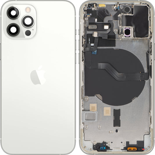 Kryt batérie pre Apple iPhone 12 Pro, so stredovým puzdrom, strieborný, vymeniteľný