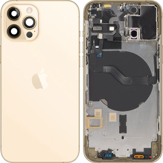 Kryt batérie pre Apple iPhone 12 Pro, so stredovým puzdrom, zlatý, vymeniteľný