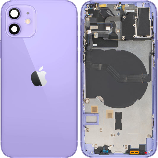 Kryt batérie pre Apple iPhone 12, s polovičným puzdrom, fialový, Swap