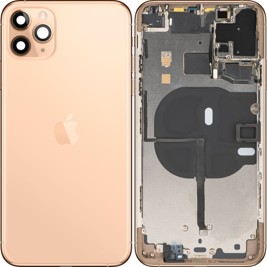 Kryt batérie pre Apple iPhone 11 Pro Max, s polovičným puzdrom, zlatý, výmenný
