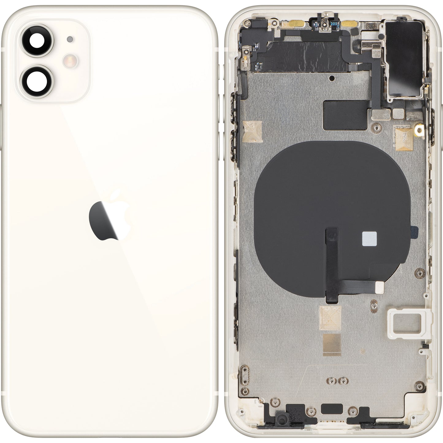 Kryt batérie pre Apple iPhone 11, so stredovým puzdrom, biely, vymeniteľný