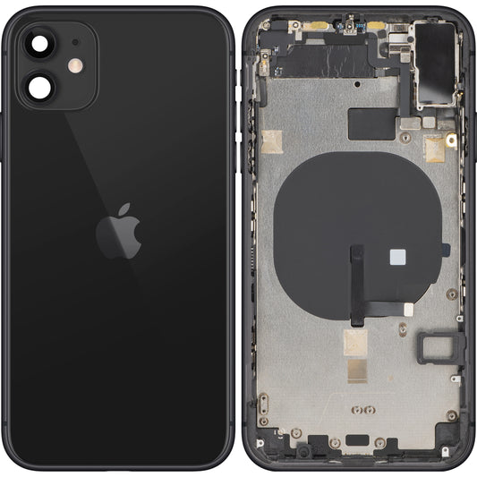 Kryt batérie pre Apple iPhone 11, so stredovým puzdrom, čierny, vymeniteľný
