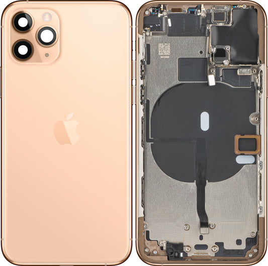 Kryt batérie pre Apple iPhone 11 Pro, s polovičným puzdrom, matne zlatý, výmenný