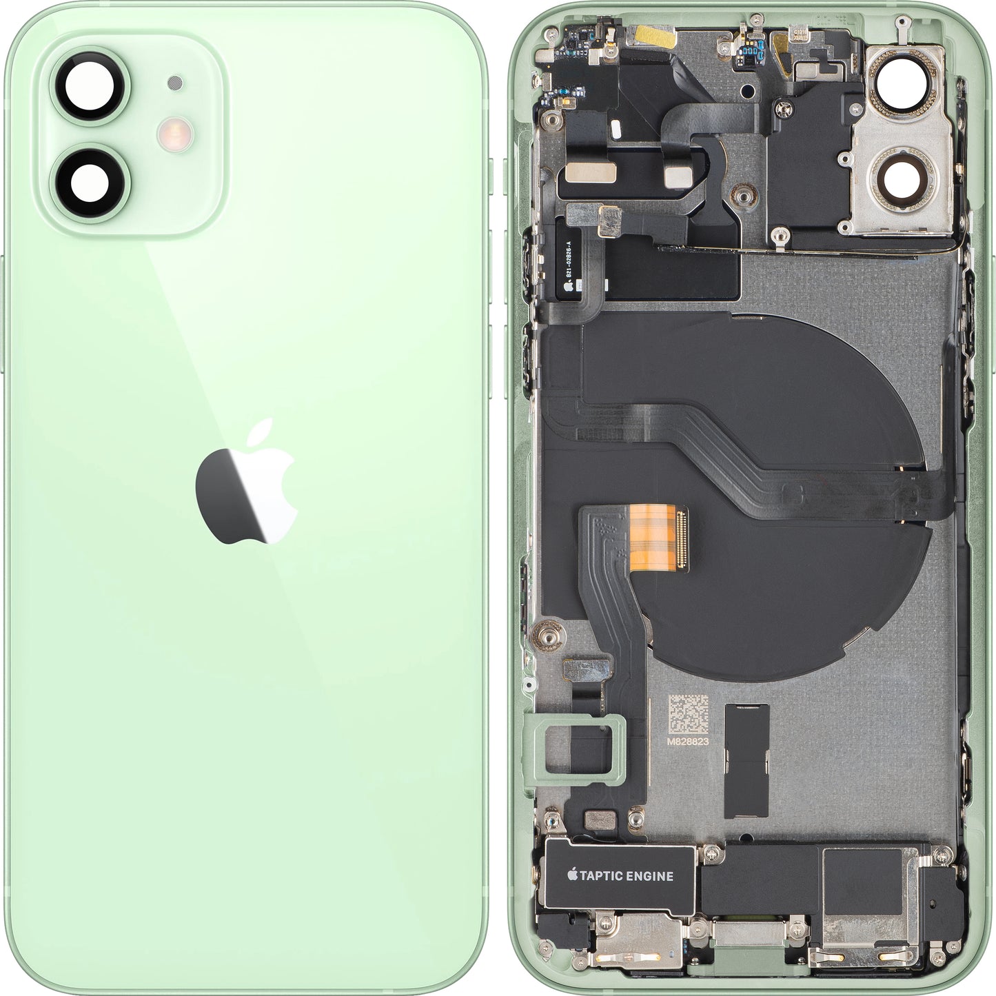 Kryt batérie Apple iPhone 12, S prostredným krytom, Kompletné diely, Zelený, Swap