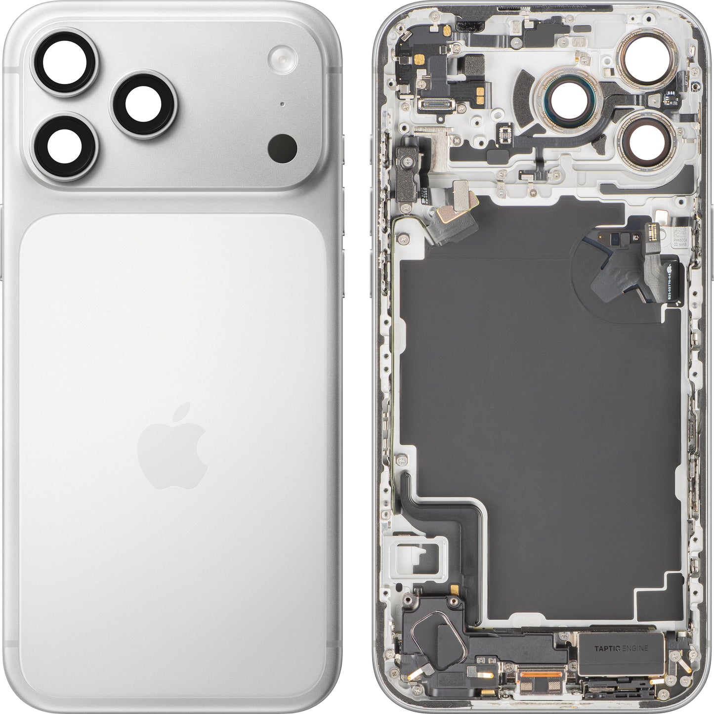 Kryt batérie Apple iPhone 17 Pro Max, S Stredným Krytom, Kompletné Diely, Strieborný, Swap