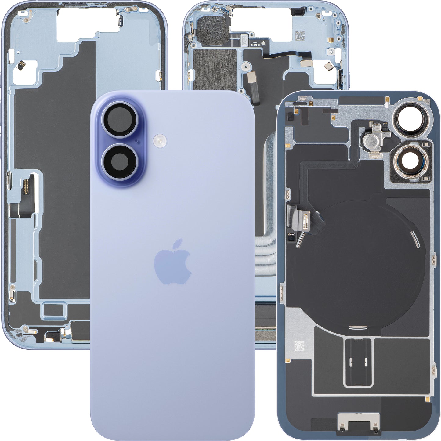 Kryt batérie Apple iPhone 17, S Stredným Krytom, Kompletné Diely, Modrý (Mist Blue), Swap