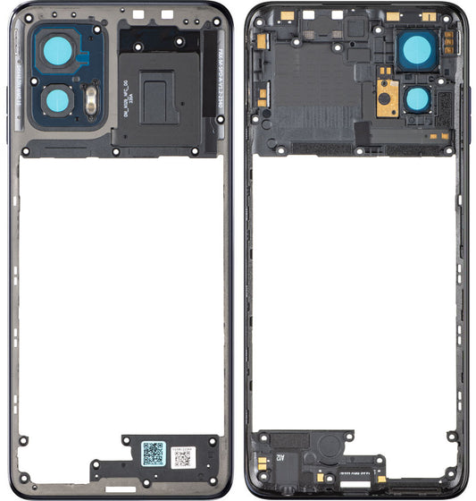 Stredný kryt Motorola Moto G73, Modrý (Midnight Blue), Service Pack 5S58C22264