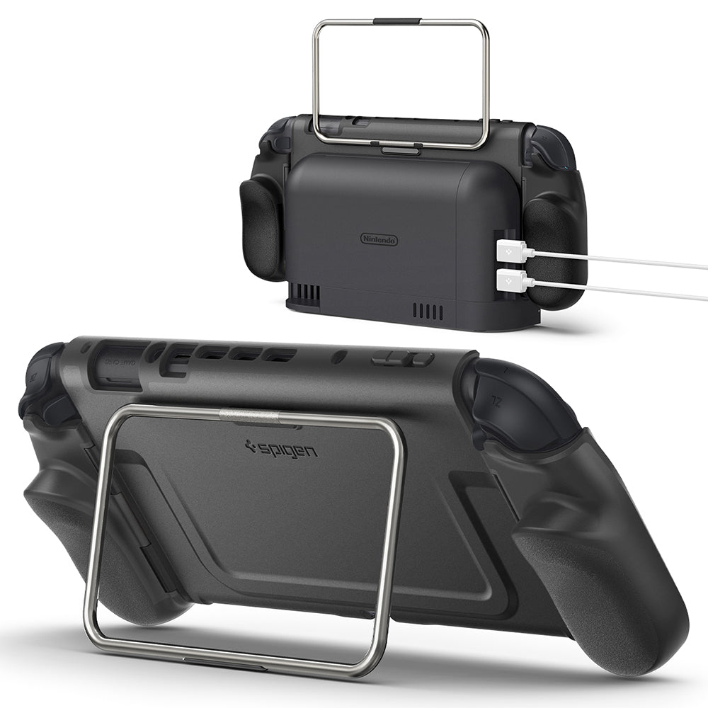 Ochranný kryt Spigen Dual Grip Pro pre konzolu Nintendo Switch 2, čierny ACS10196