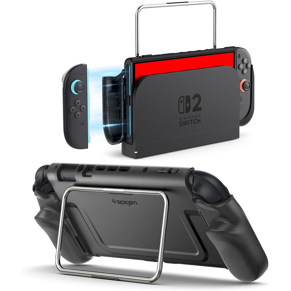 Ochranný kryt Spigen Dual Grip Pro pre konzolu Nintendo Switch 2, čierny ACS10196