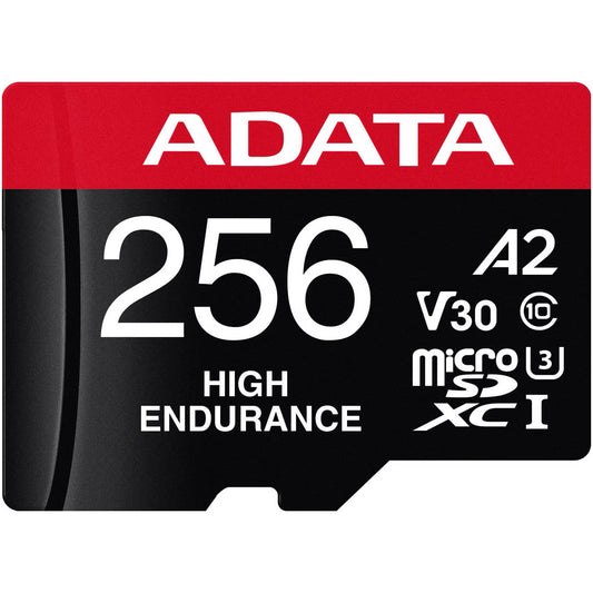 Pamäťová karta microSDXC Adata High Endurance, 256Gb, Trieda 10 / UHS-1 U3, S adaptérom AUSDX256GUI3V30SHA2-RA1