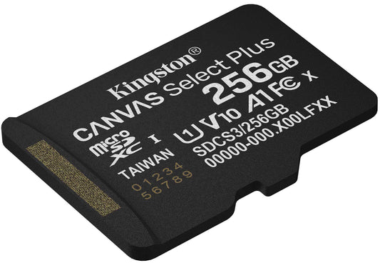 Pamäťová karta microSDXC Kingston Canvas Select Plus Android A1, 256Gb, Trieda 10 / UHS-1 U1 SDCS3/256GBSP