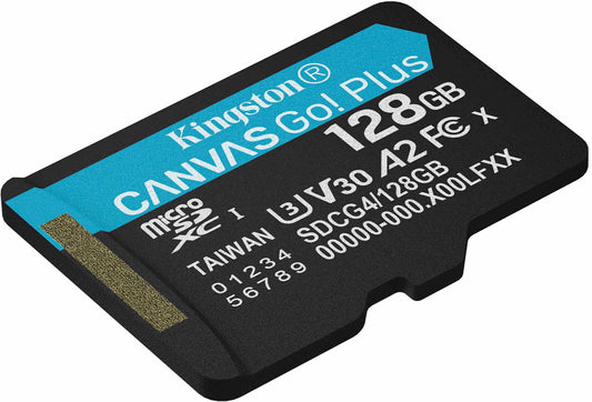 Pamäťová karta microSDXC Kingston Canvas Go Plus Android A2, 128Gb, Trieda 10 / UHS-1 U3 SDCG4/128GBSP