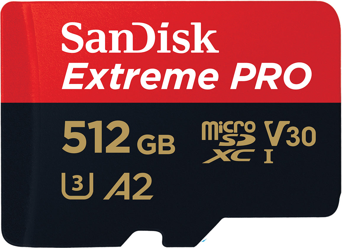Pamäťová karta microSDXC SanDisk Extreme Pro, 512Gb, Trieda 10 / UHS-1 U3, S adaptérom SDSQXCD-512G-GN6MA