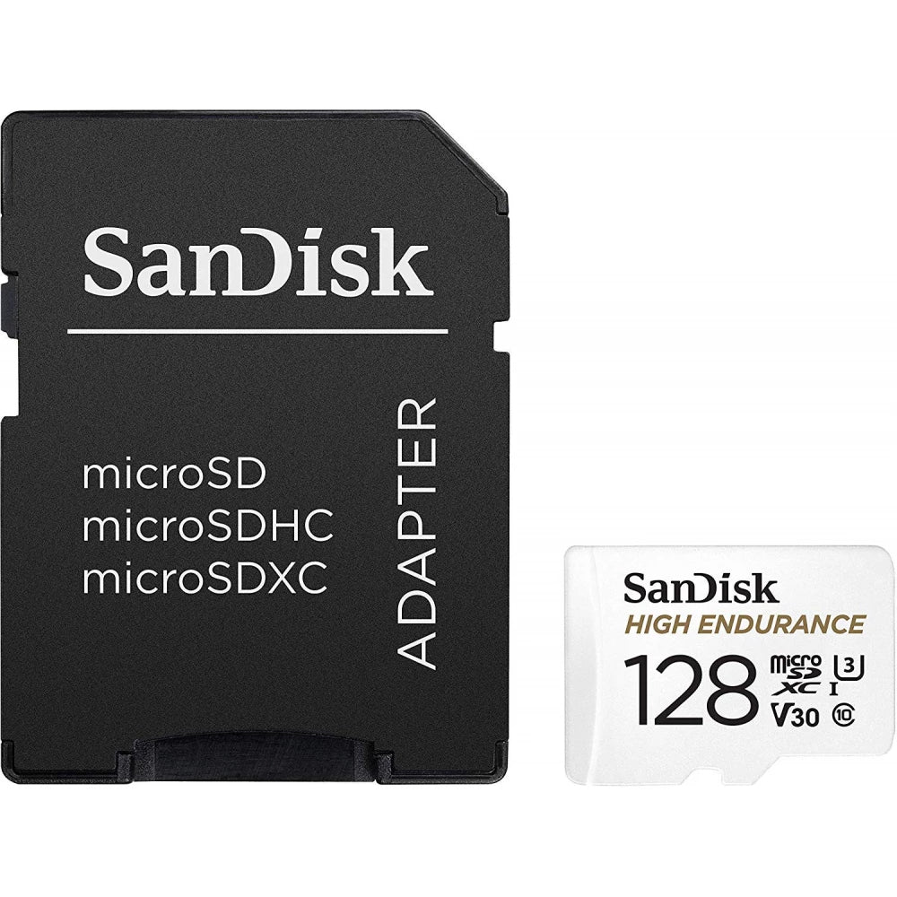 Pamäťová karta microSDXC SanDisk High Endurance, 128Gb, Trieda 10 / UHS-1 U3, S adaptérom SDSQQNR-128G-GN6IA