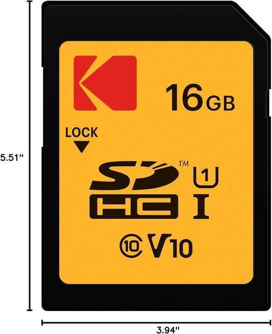 Pamäťová karta SDHC Kodak Premium Performance, 16Gb, Trieda 10 / UHS-1 U1 EKMSD16GHC10K