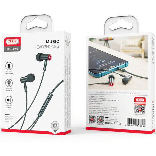 Handsfree 3,5 mm XO Design EP49, zelené