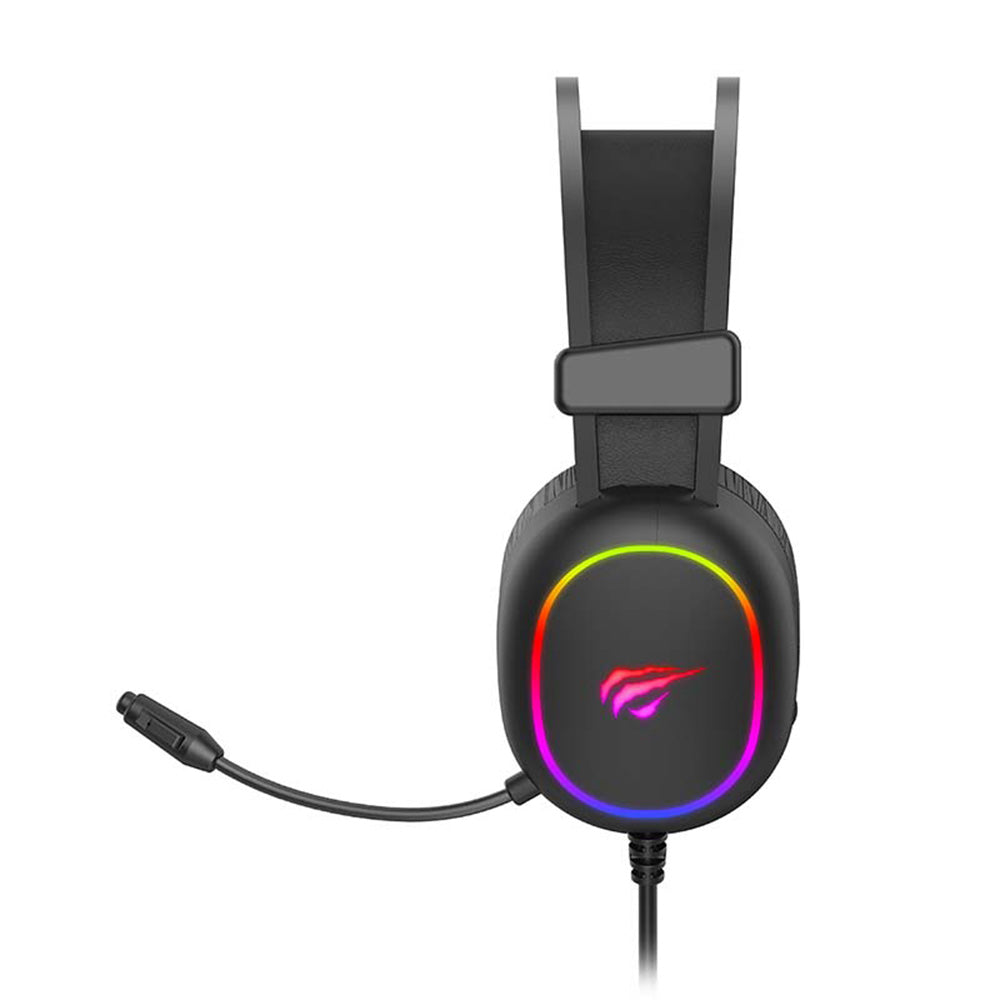Slúchadlá na hranie 3.5mm HAVIT H2016d, RGB, 2m, Čierne